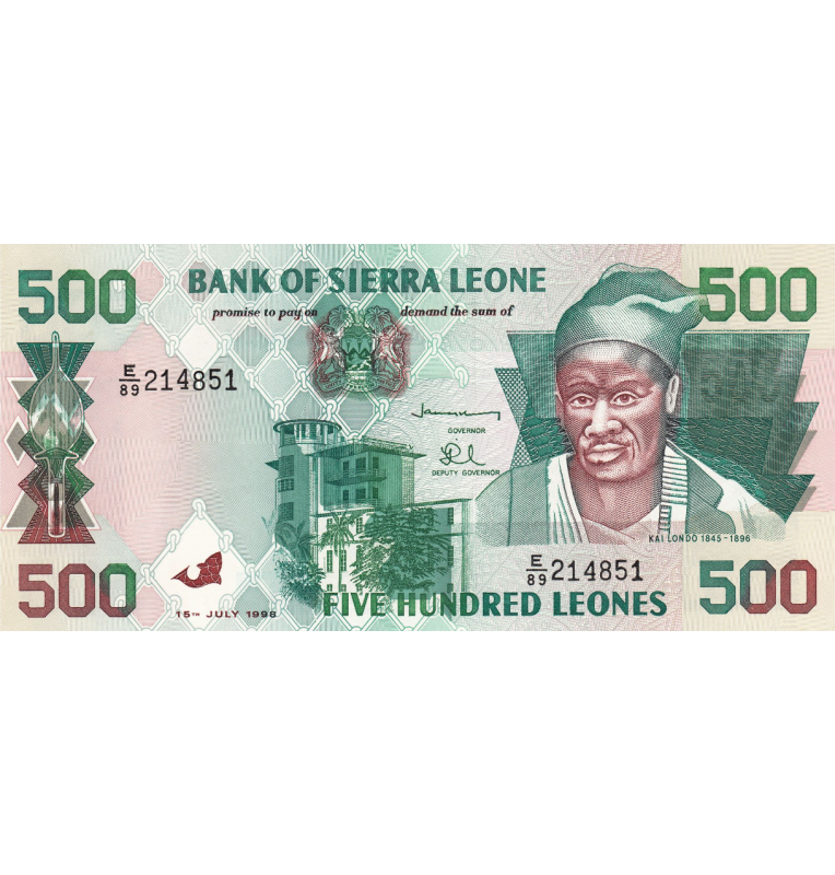 Sierra leona 500 Leones 1998 Pick 23b